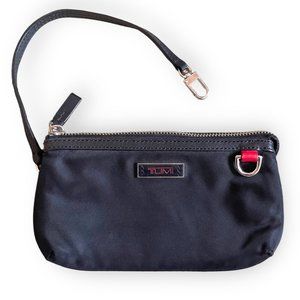 TUMI Nylon & Leather Black Wristlet